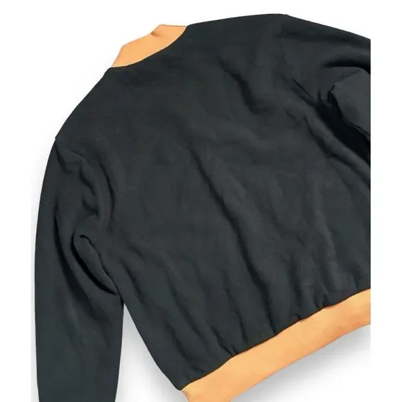 True Religion‎ Fleece Bomber Utility Jacket Mens Size L Jet Black $199